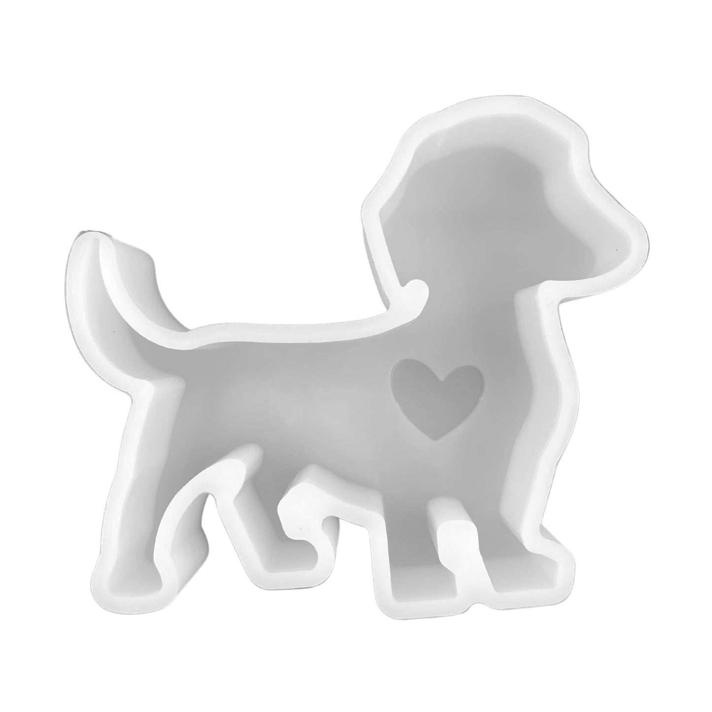 Dachshund With Heart Silicone Mold