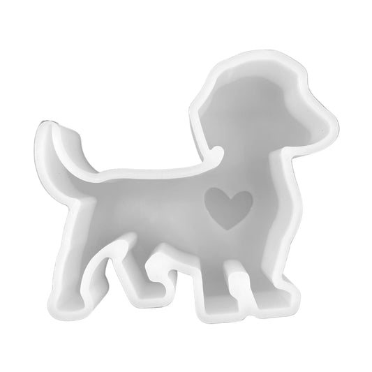 Dachshund With Heart Silicone Mold