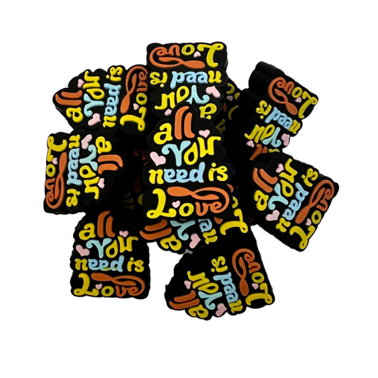 All You Need is Love Silicone Focal Beads | 12 Pack