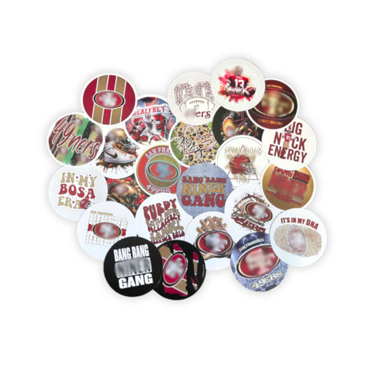 San Francisco 49ers Freshie Cardstock Rounds 24pk