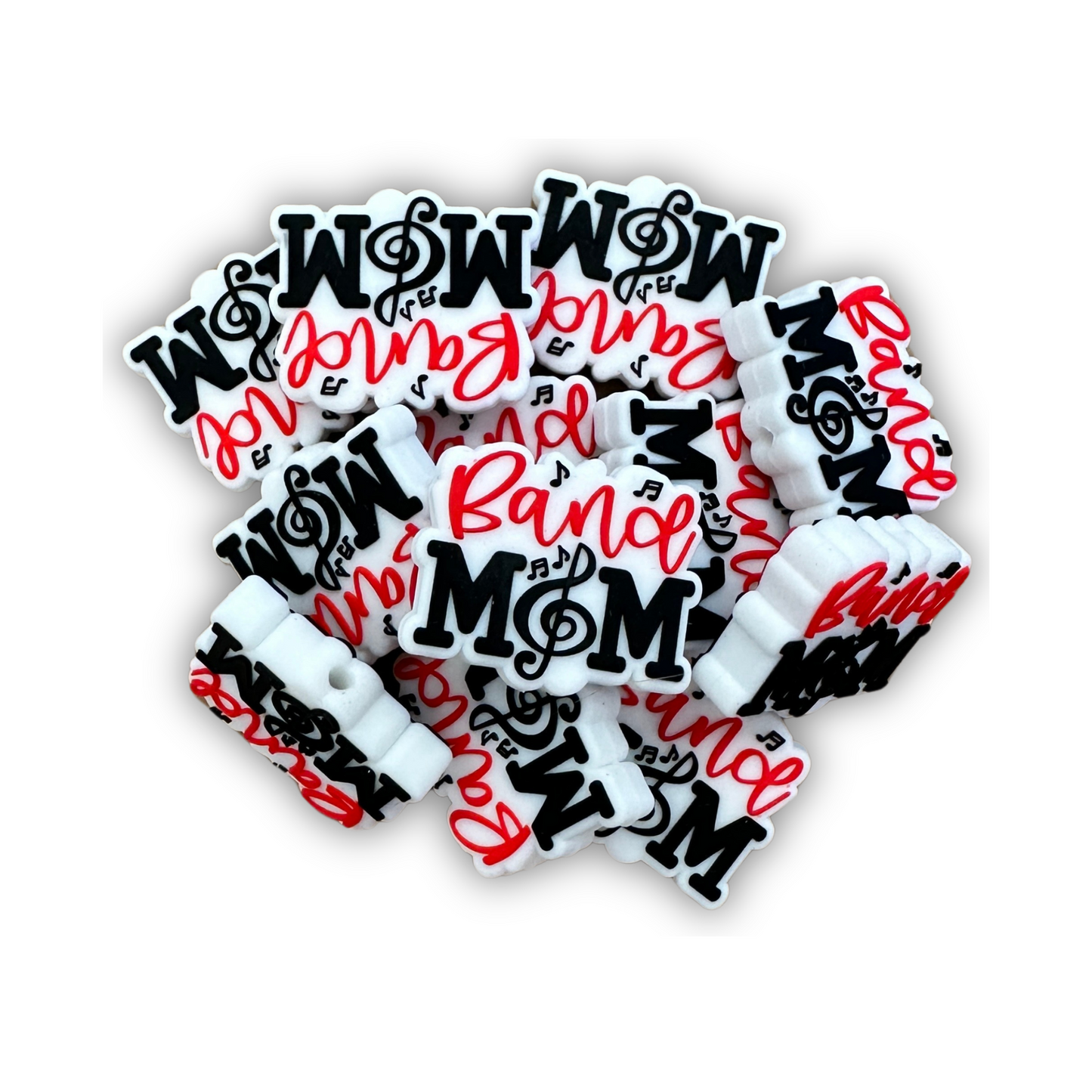 Band Mom Silicone Focal Bead | 12 pack