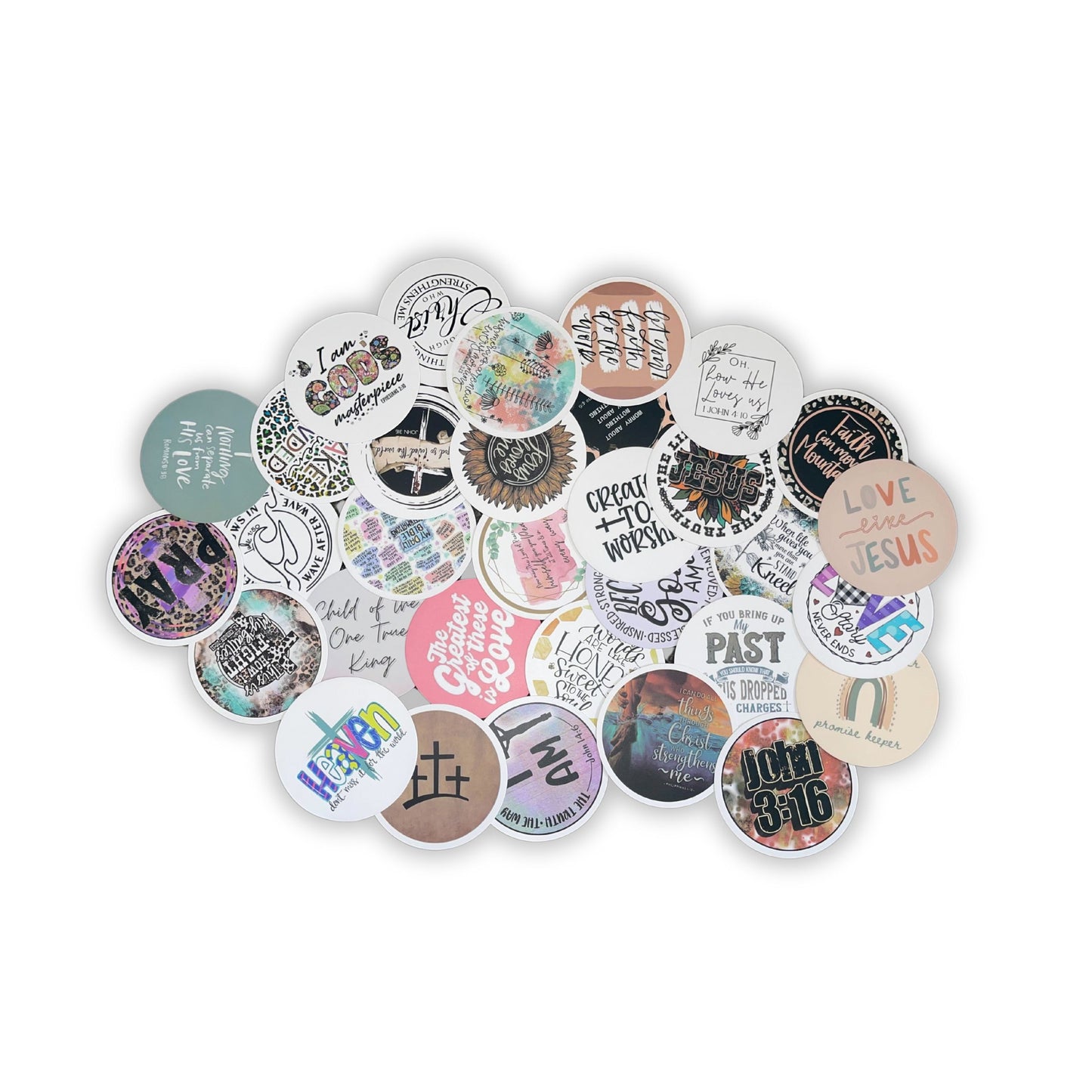 Bible Verse Christian Freshie Cardstock Cutouts Religious Rounds | 32pk Mixed