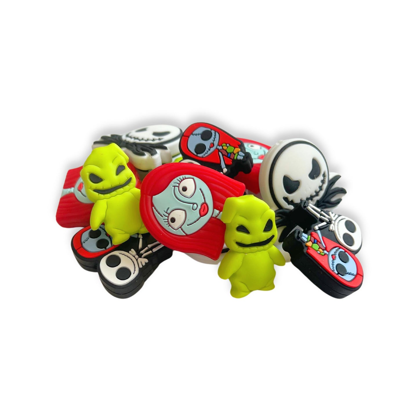 Nightmare Christmas Silicone Focal Bead Characters Oogy Man and Jack 12pk Mixed