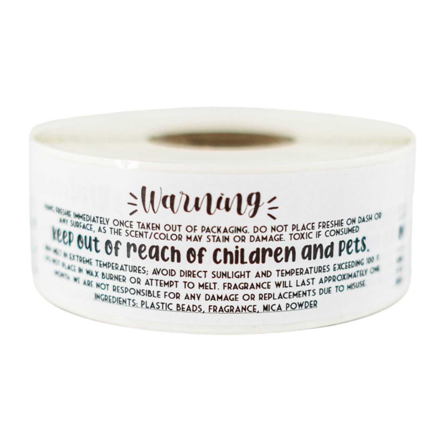 Freshie Warning Label Stickers