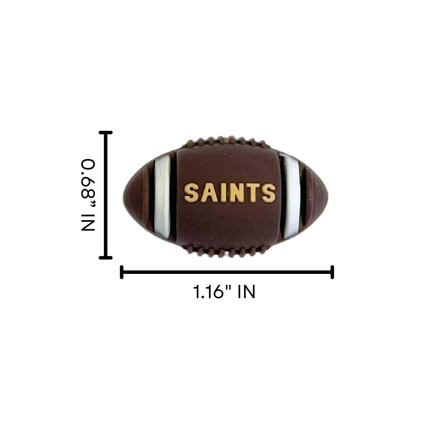 Football Shaped Logo Focal Beads 12 pk