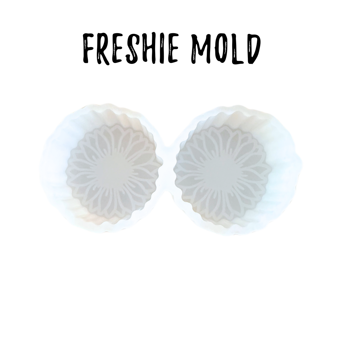 Sunflower Double Vent Clip Freshie Silicone Mold 2 x 2 x 0.8”