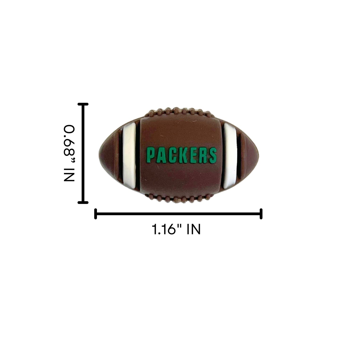 Football Shaped Logo Focal Beads 12 pk