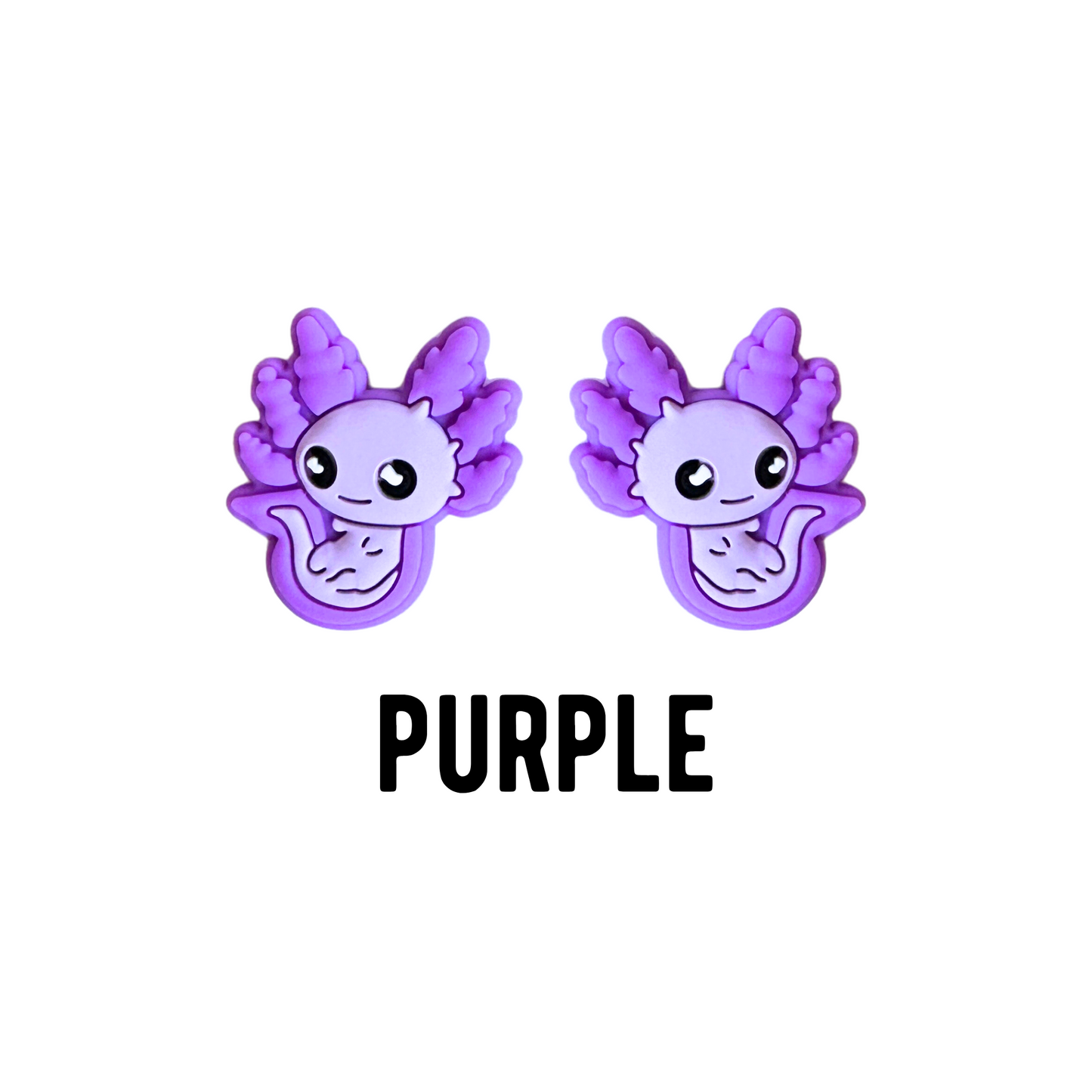 Purple Axolotl Focal Beads Silicone