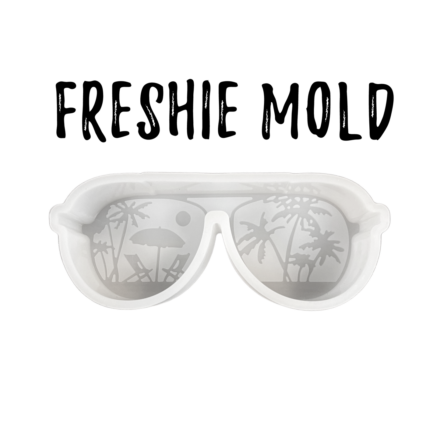 Sunglasses with Beach Scene Silicone Mold