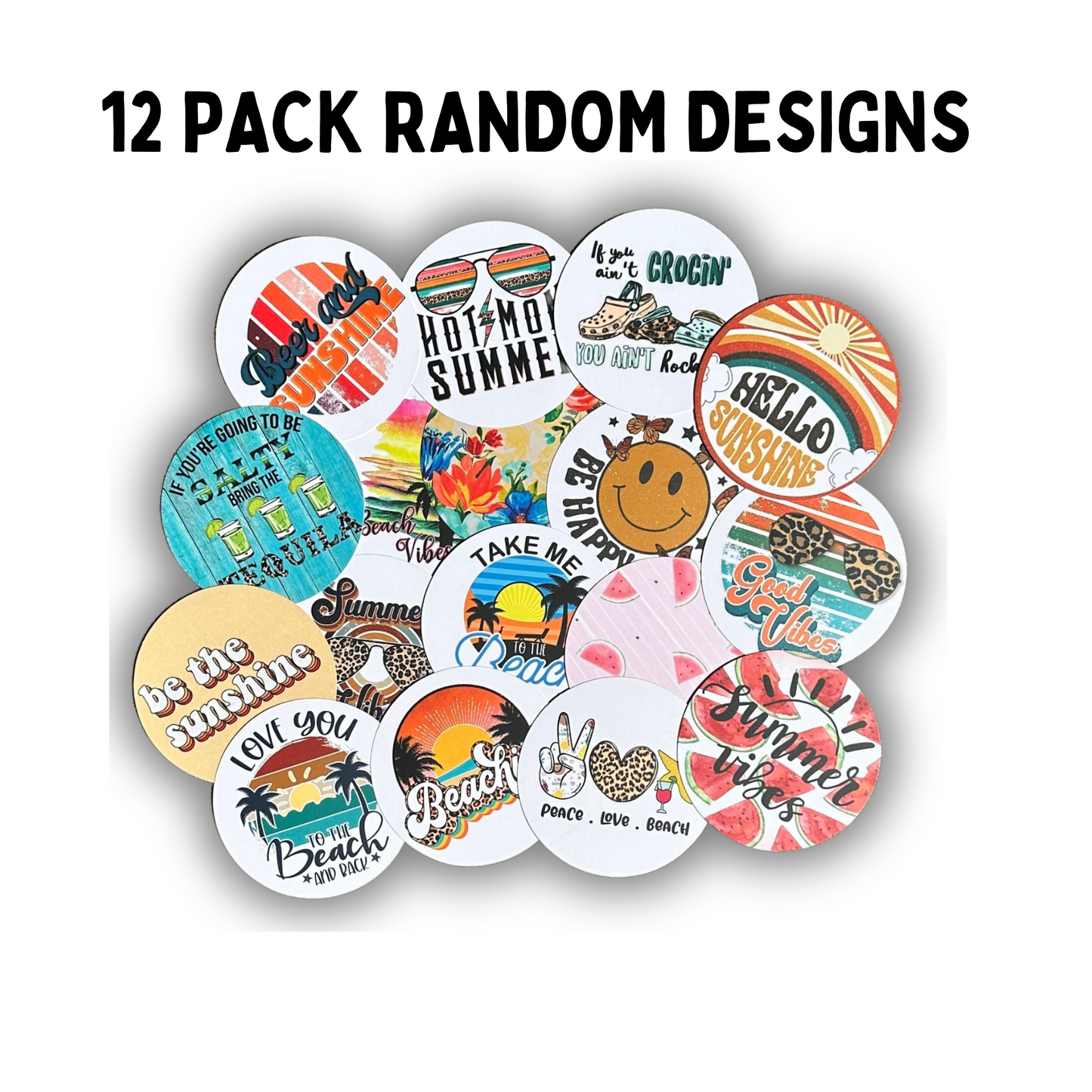 Summer Freshie Cardstock Cutouts Rounds| 12 pk