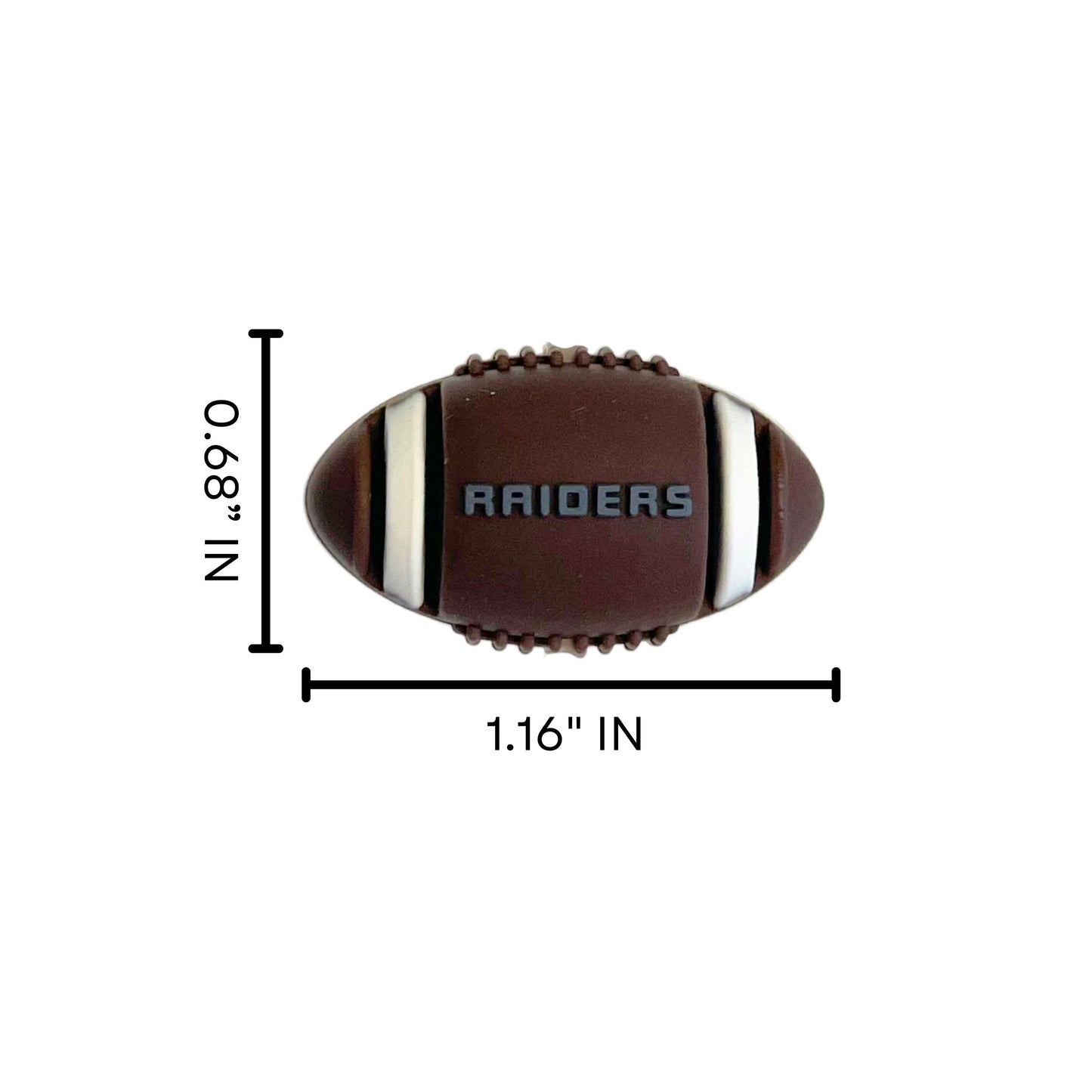 Football Shaped Logo Focal Beads 12 pk