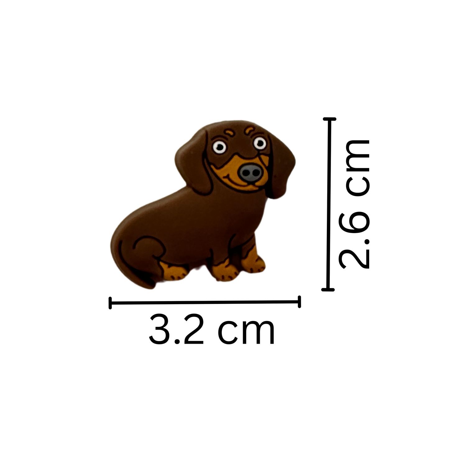 Dachshund Dog Silicone Bead| 12 pk