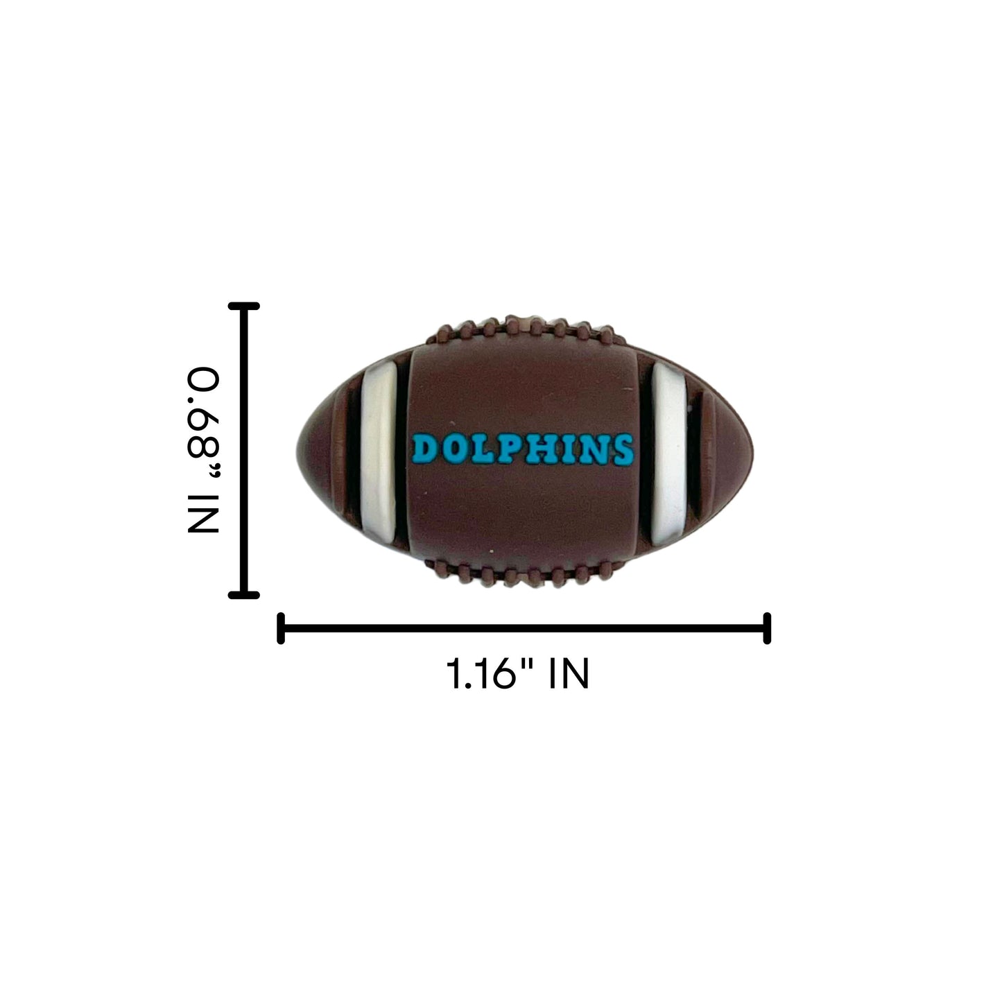 Football Shaped Logo Focal Beads 12 pk
