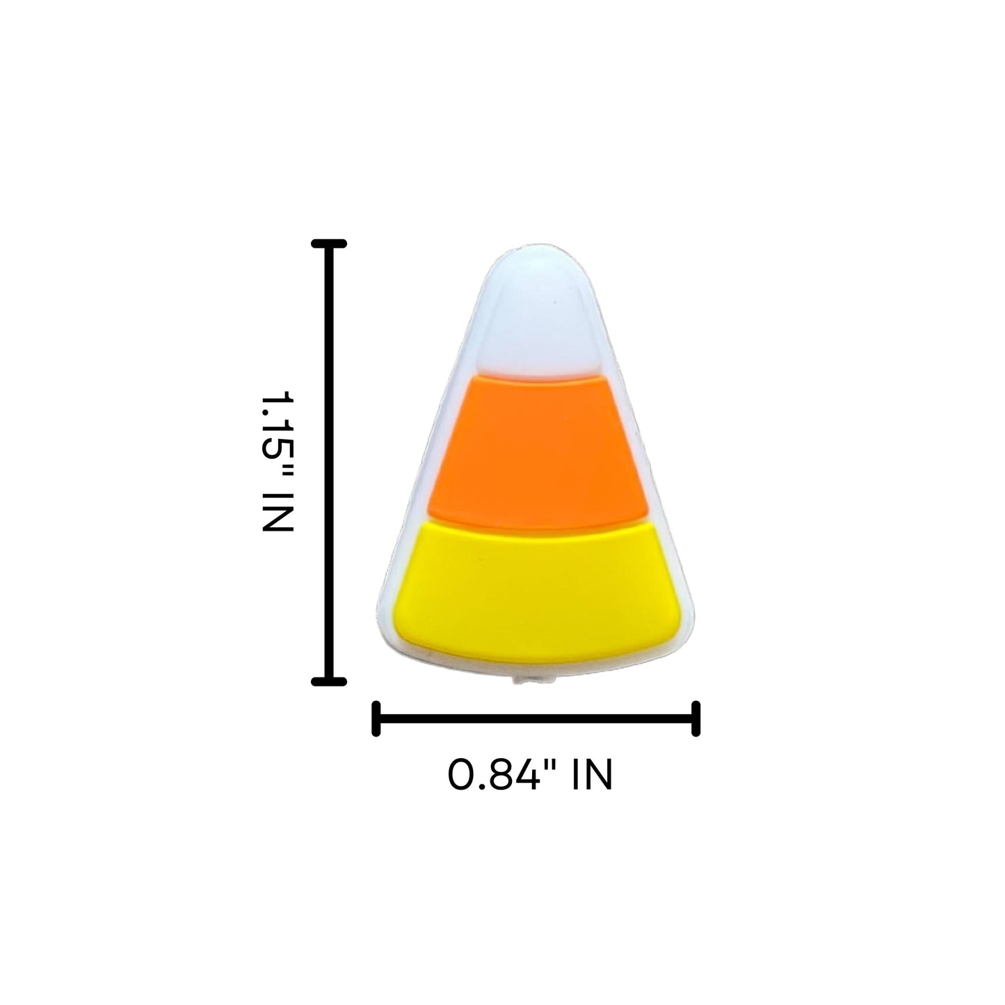 Candy Corn Halloween Silicone Focal Beads 12pk