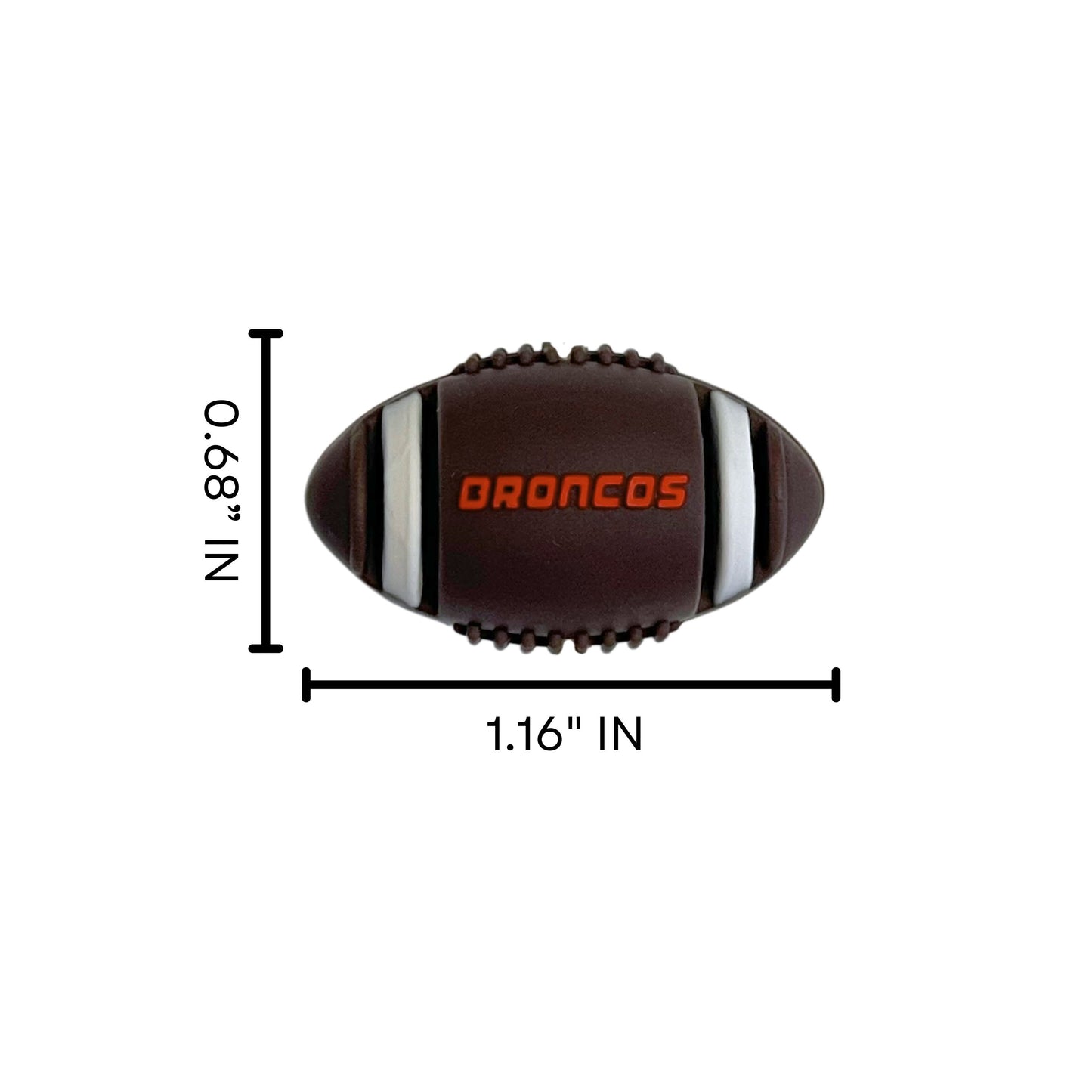 Football Shaped Logo Focal Beads 12 pk