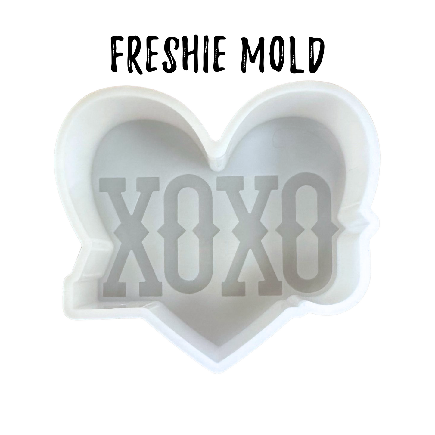 Heart Valentine’s Day XO XO Freshie Silicone Mold Love