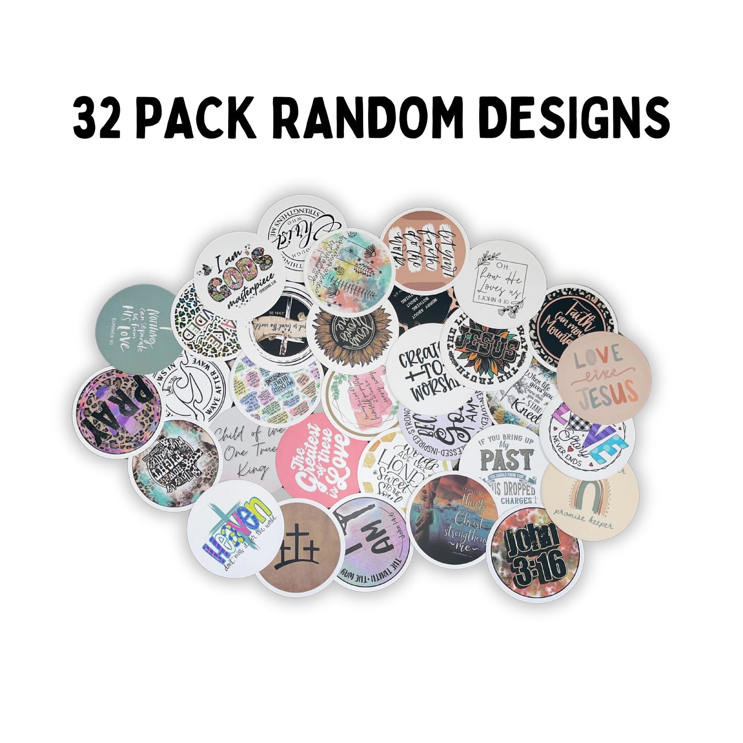 Bible Verse Christian Freshie Cardstock Cutouts Religious Rounds | 32pk Mixed
