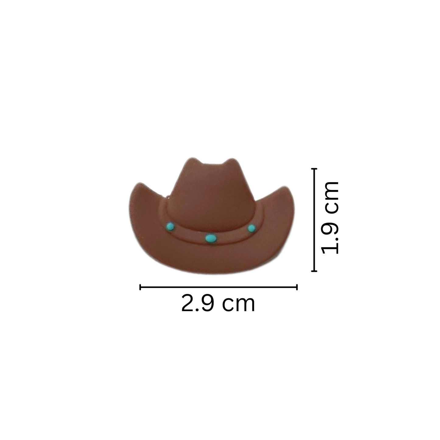 Cowboy Hat with Turquoise Silicone Bead | 12 pk