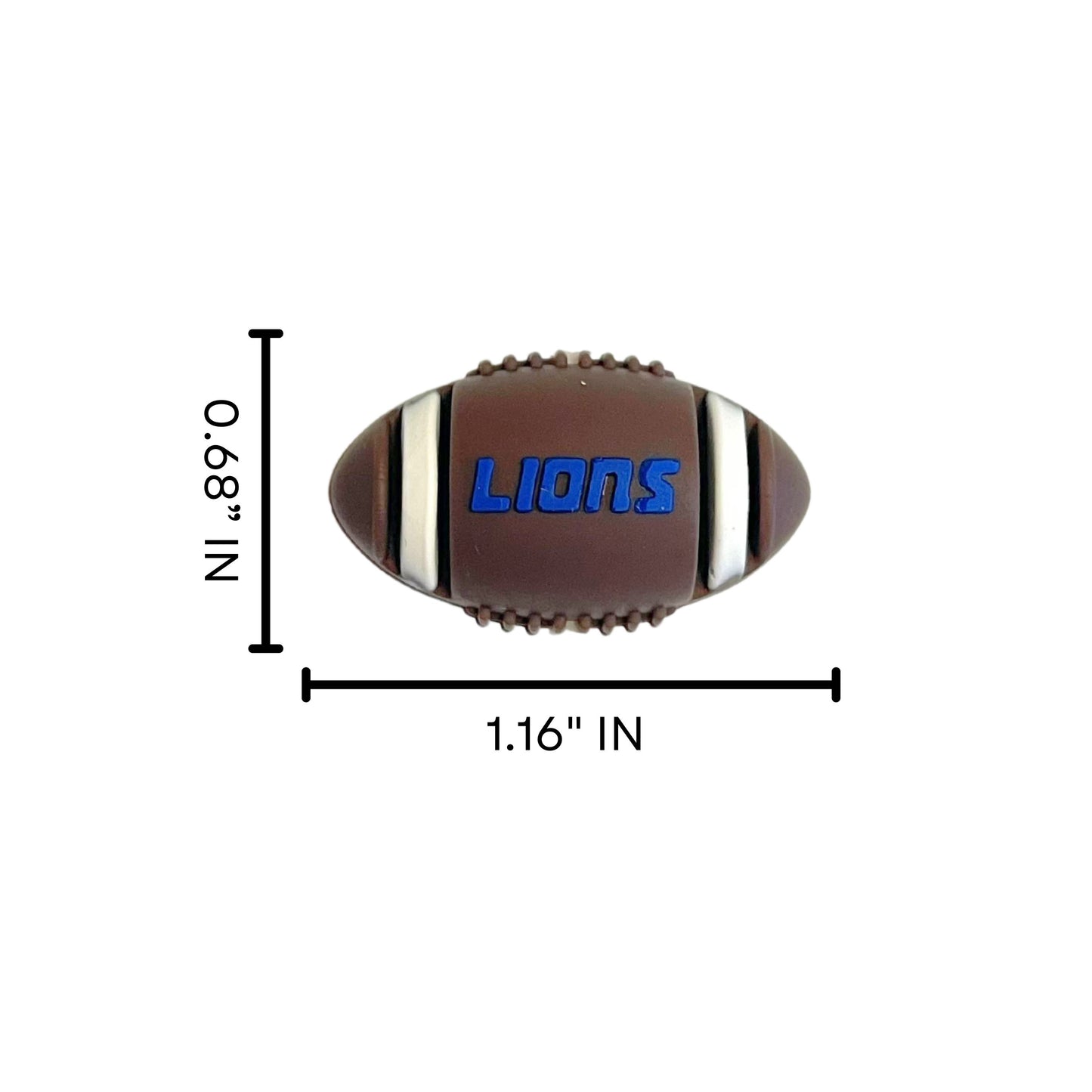 Football Shaped Logo Focal Beads 12 pk