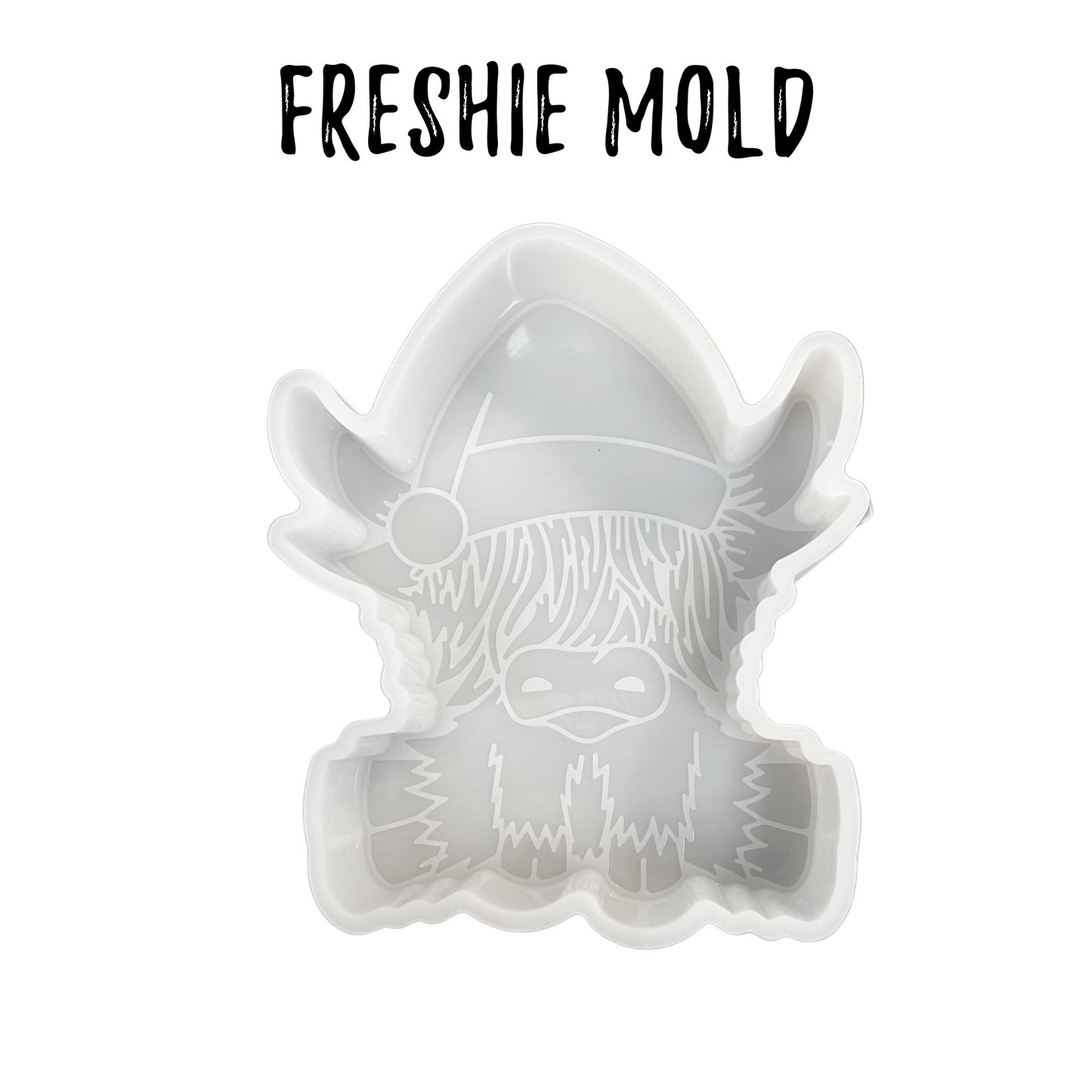 Highland Cow Christmas Santa Hat Silicone Mold