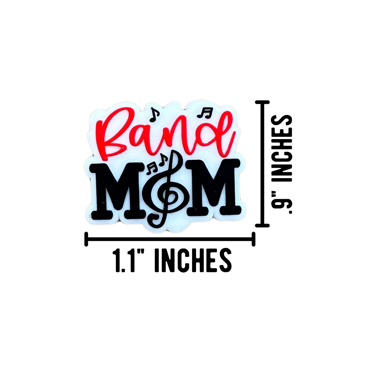 Band Mom Silicone Focal Bead | 12 pack