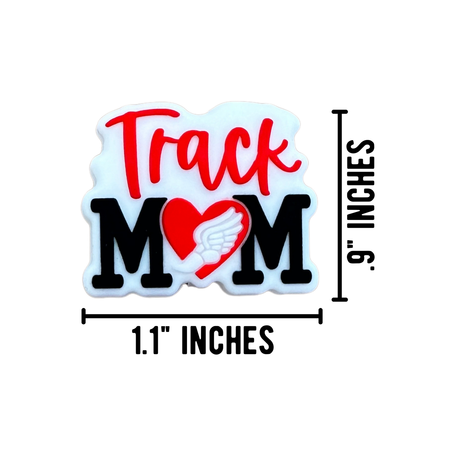 Track Mom Silicone Focal Bead | 12 Pack