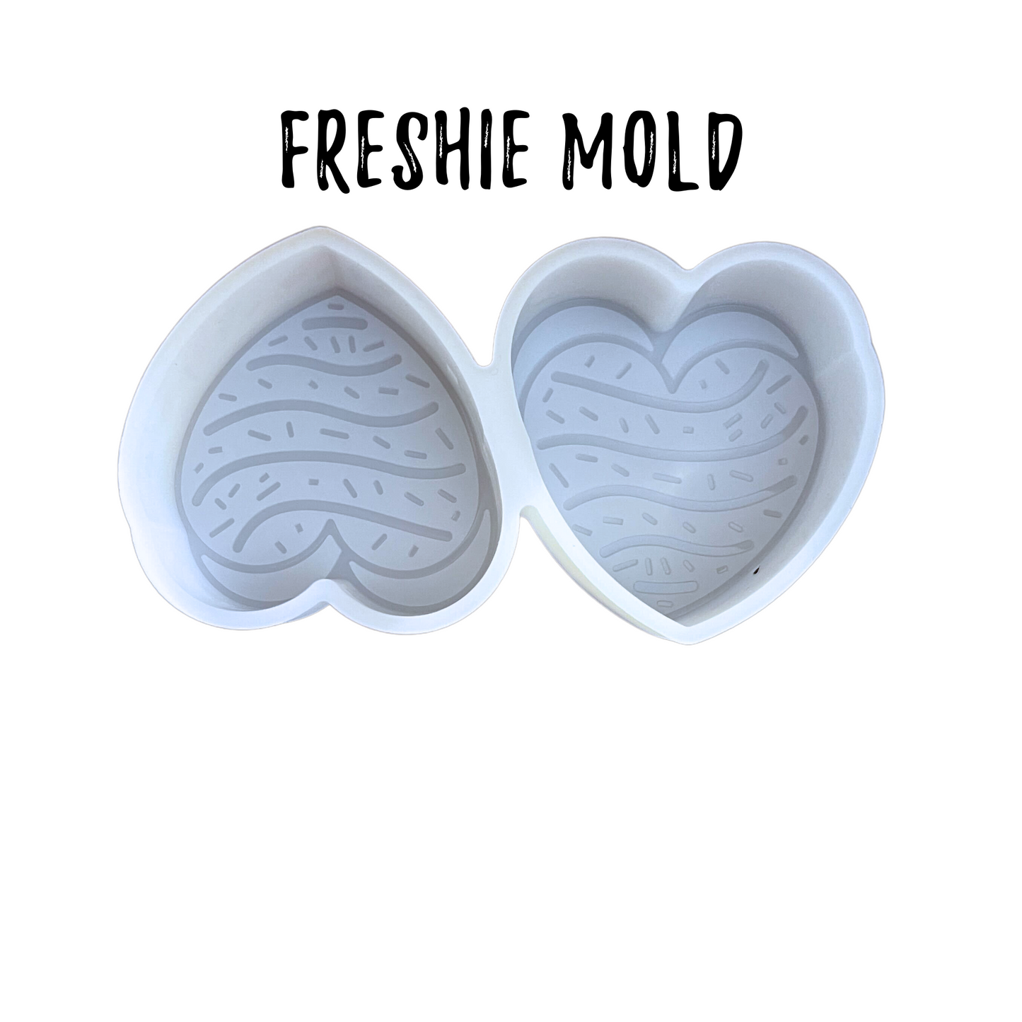 Double Heart Debbie with Little Sprinkles Silicone Mold