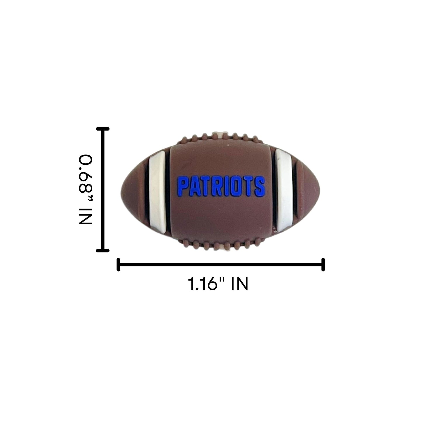 Football Shaped Logo Focal Beads 12 pk