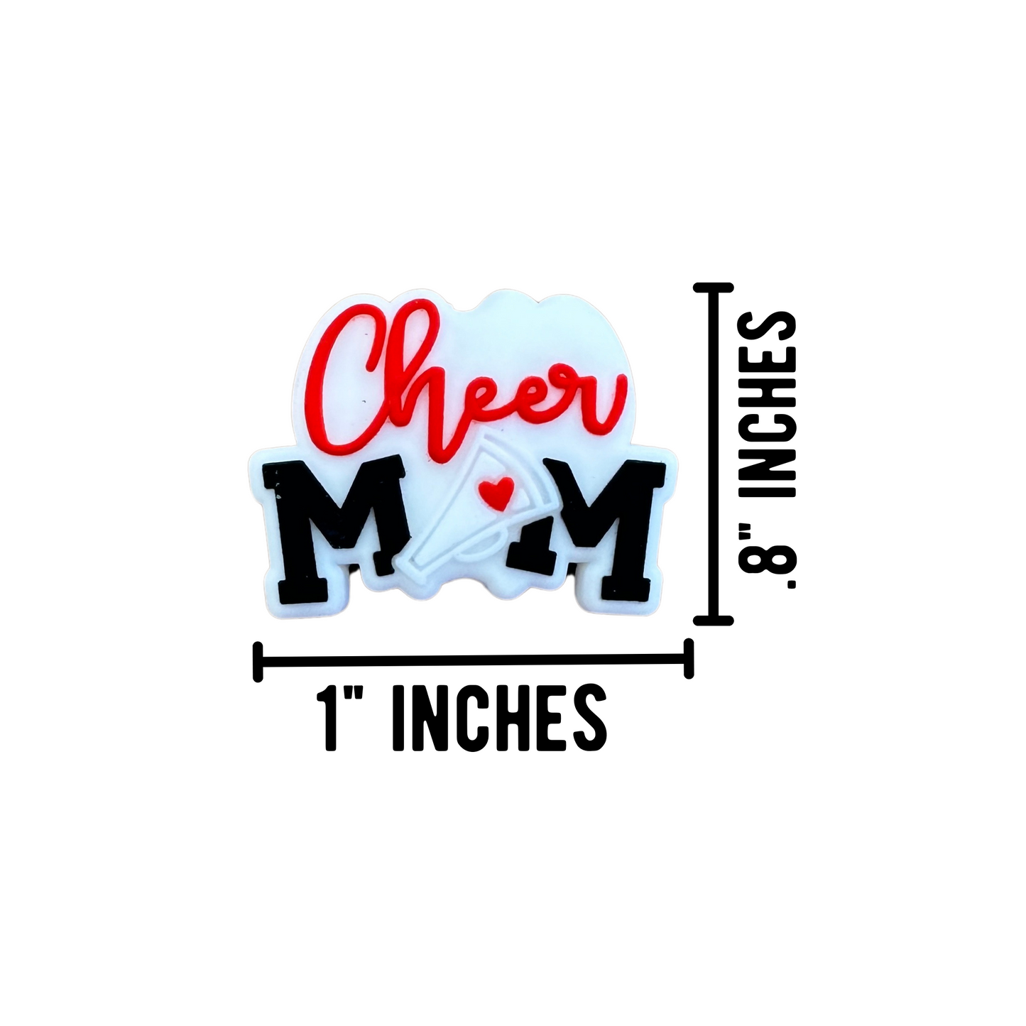 Cheer Mom Silicone Focal Bead | 12 pack