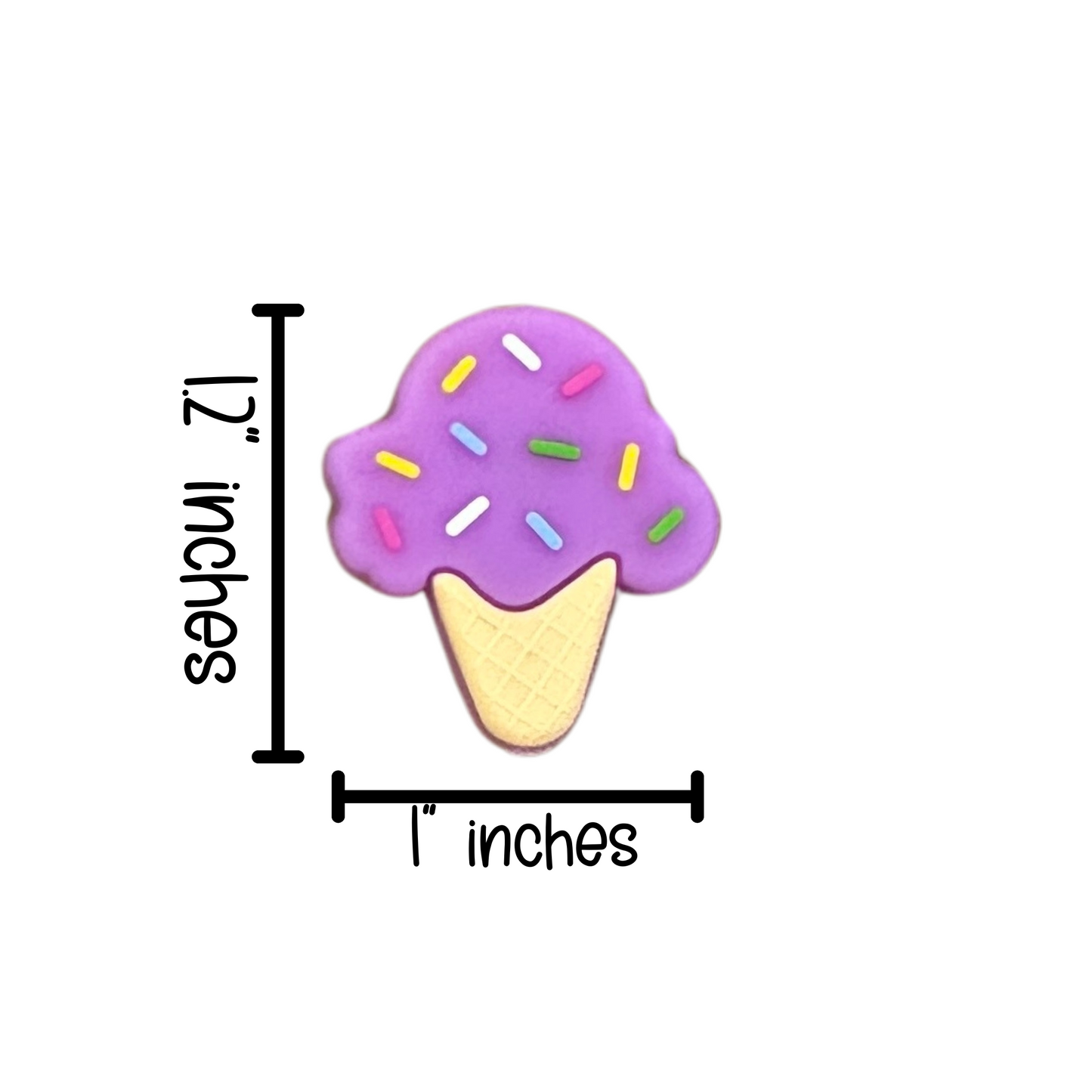 Ice Cream Cone Silicone Focal Bead Set | 12 Pc Mixed