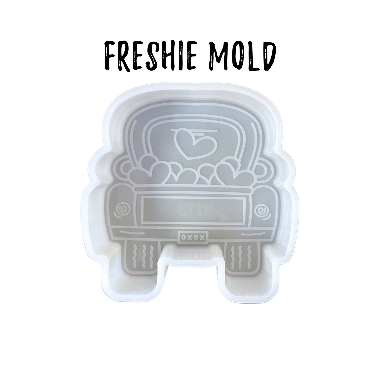 Valentines Truck with Hearts Silicone Mold