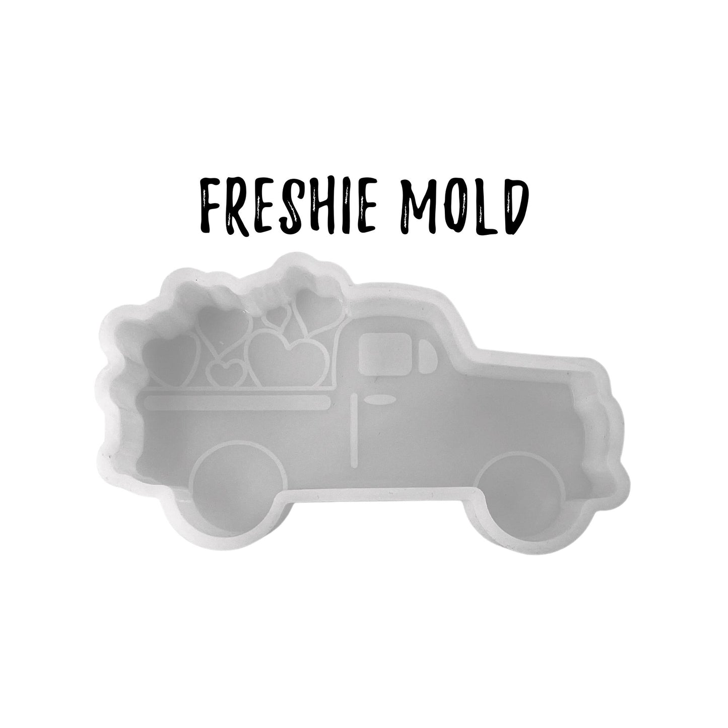 Truck with Hearts Silicone Mold