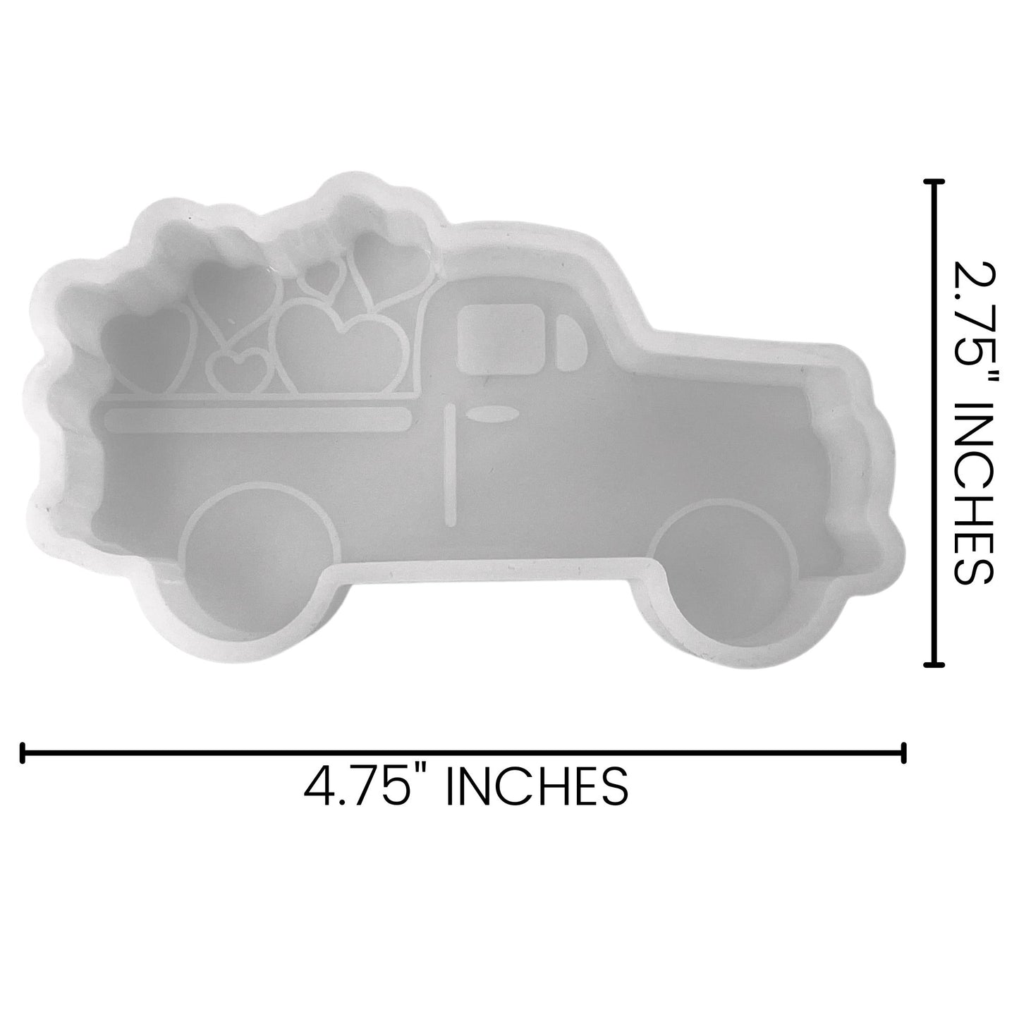 Truck with Hearts Silicone Mold