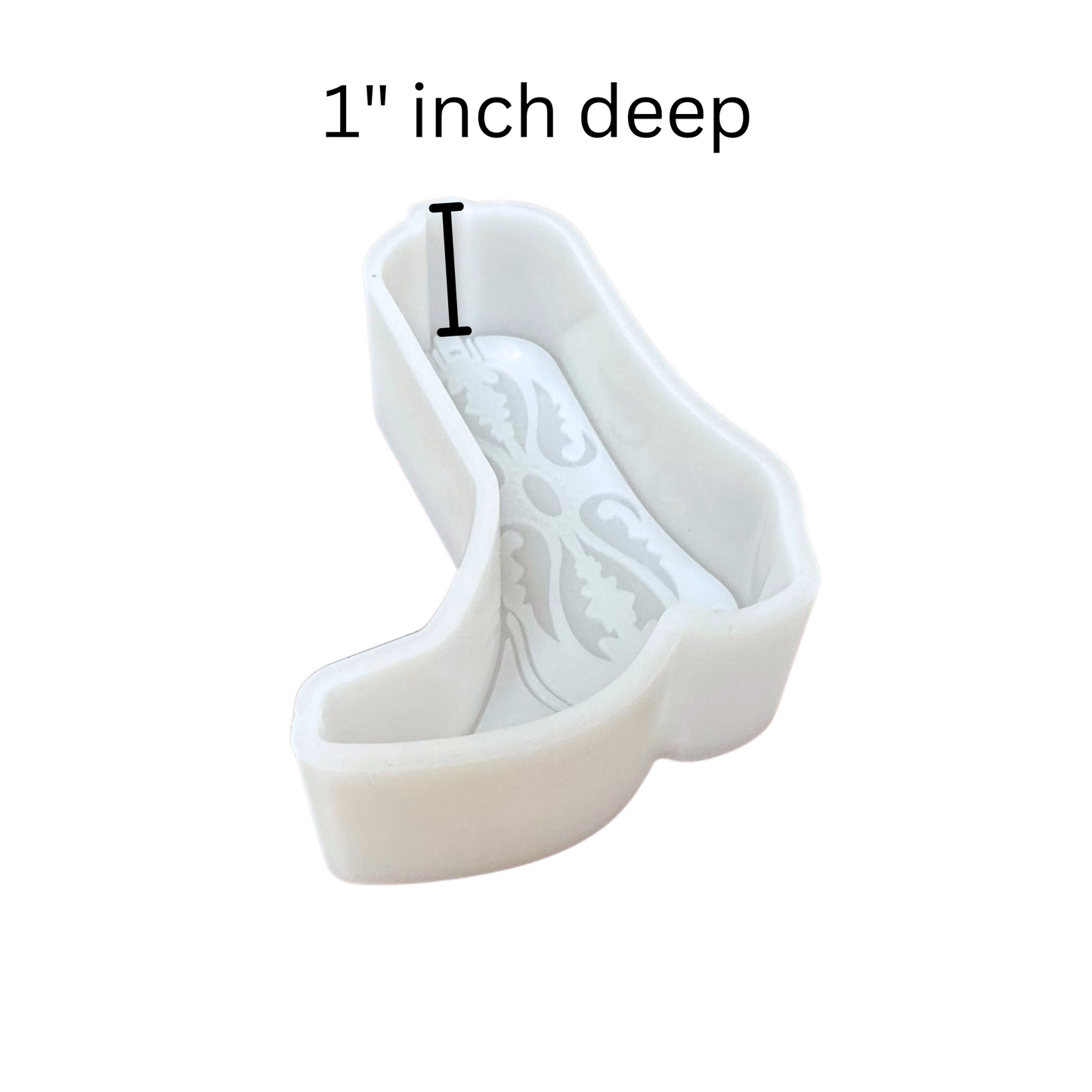 Cowboy Boot with Embroidery Detail Silicone Mold