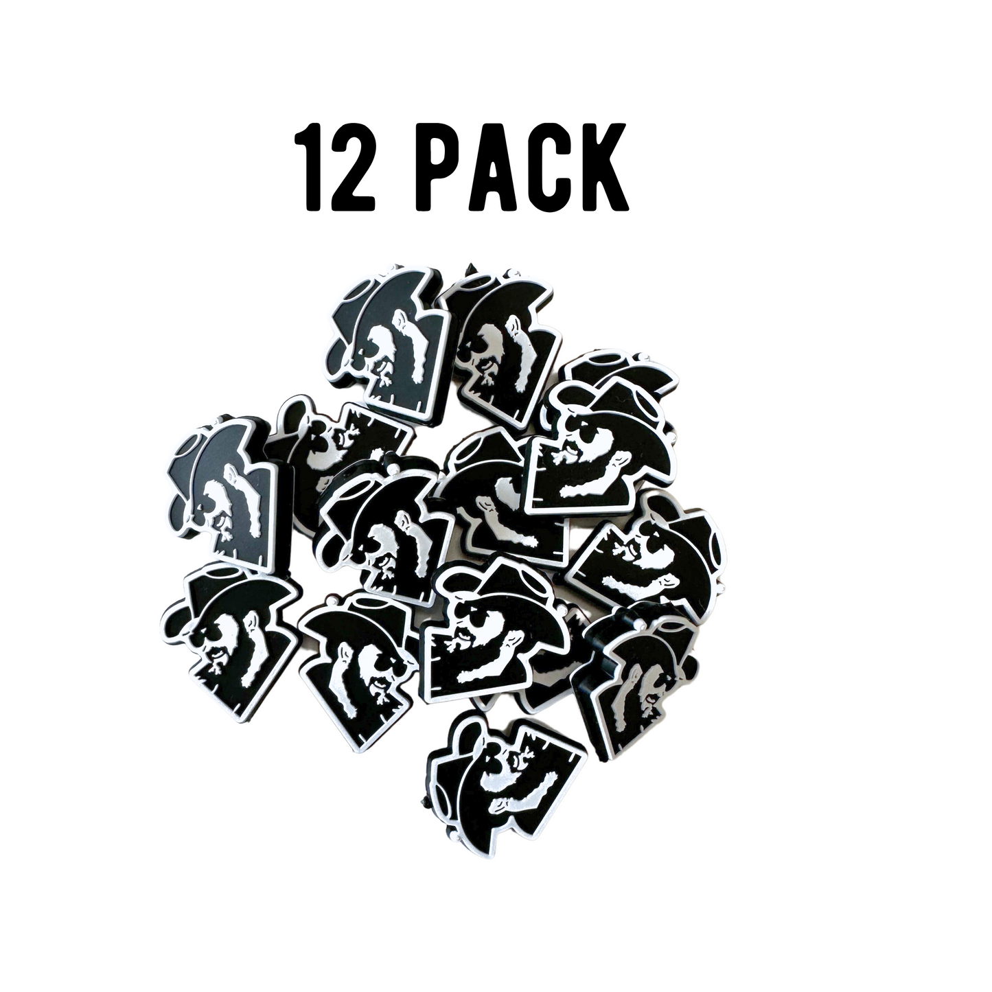 Cowboy Character with Hat Silicone Bead | 12 pk