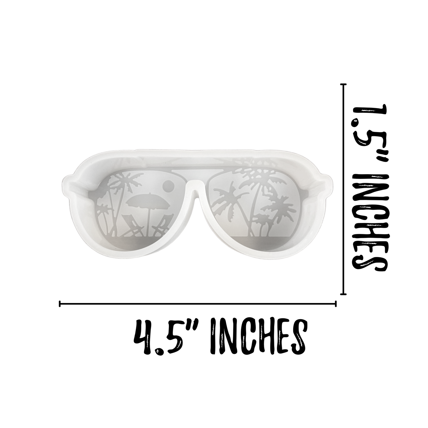 Sunglasses with Beach Scene Silicone Mold