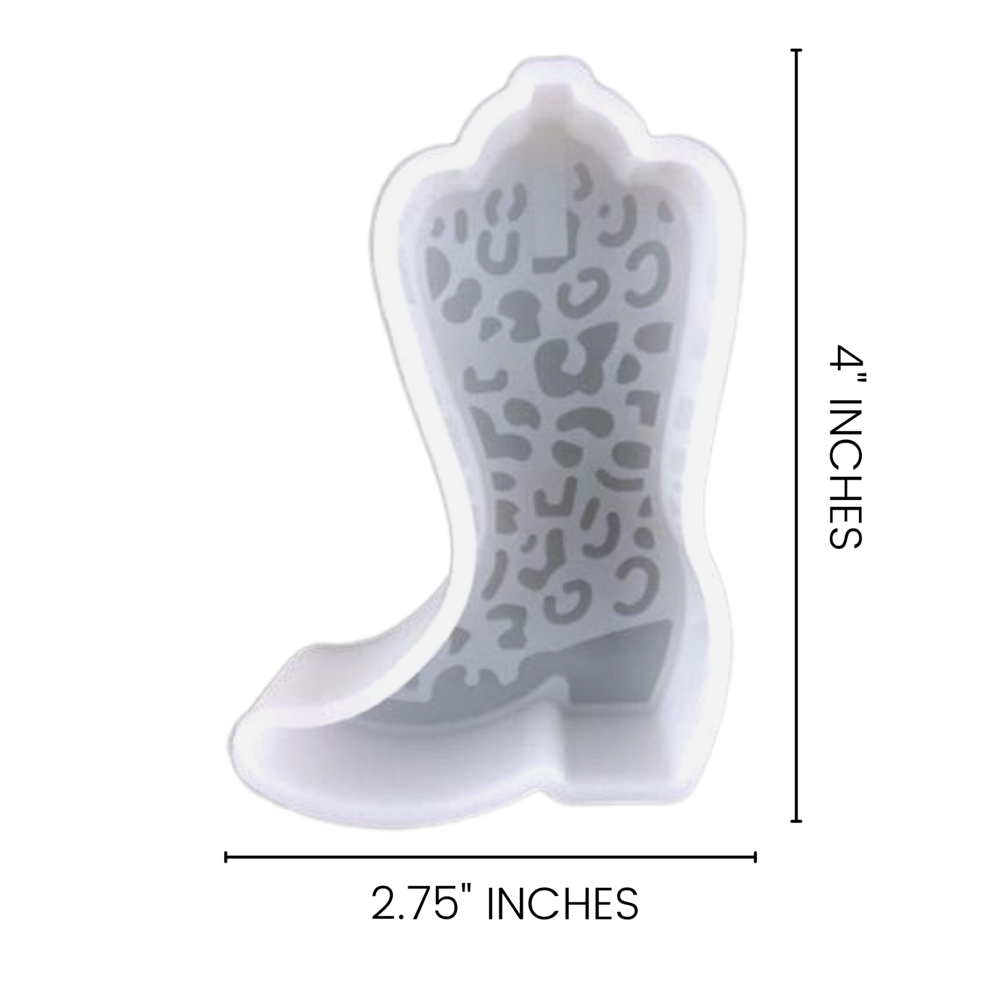 Leopard Print Cowgirl Boot Silicone Mold