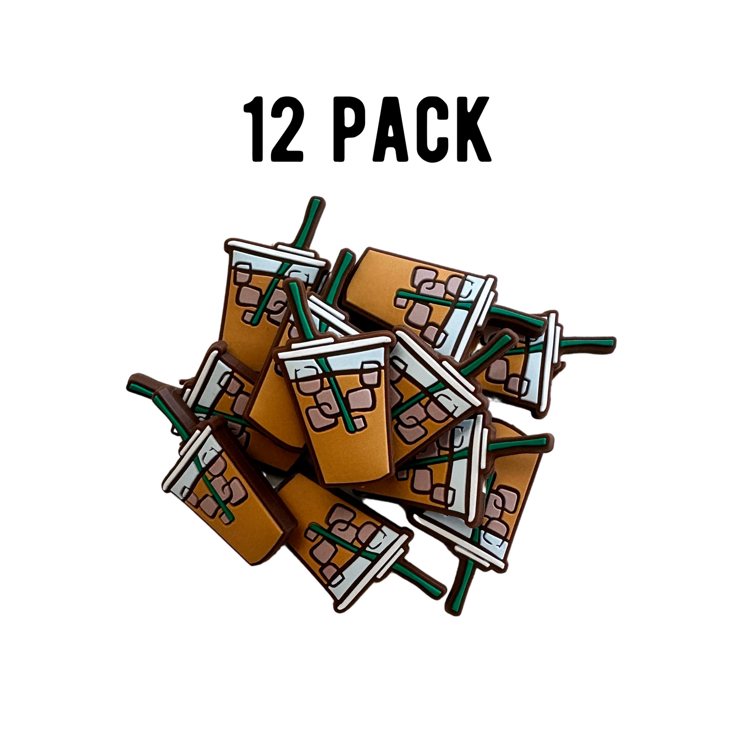 Iced Coffee Focal Beads Silicone | 12 pk