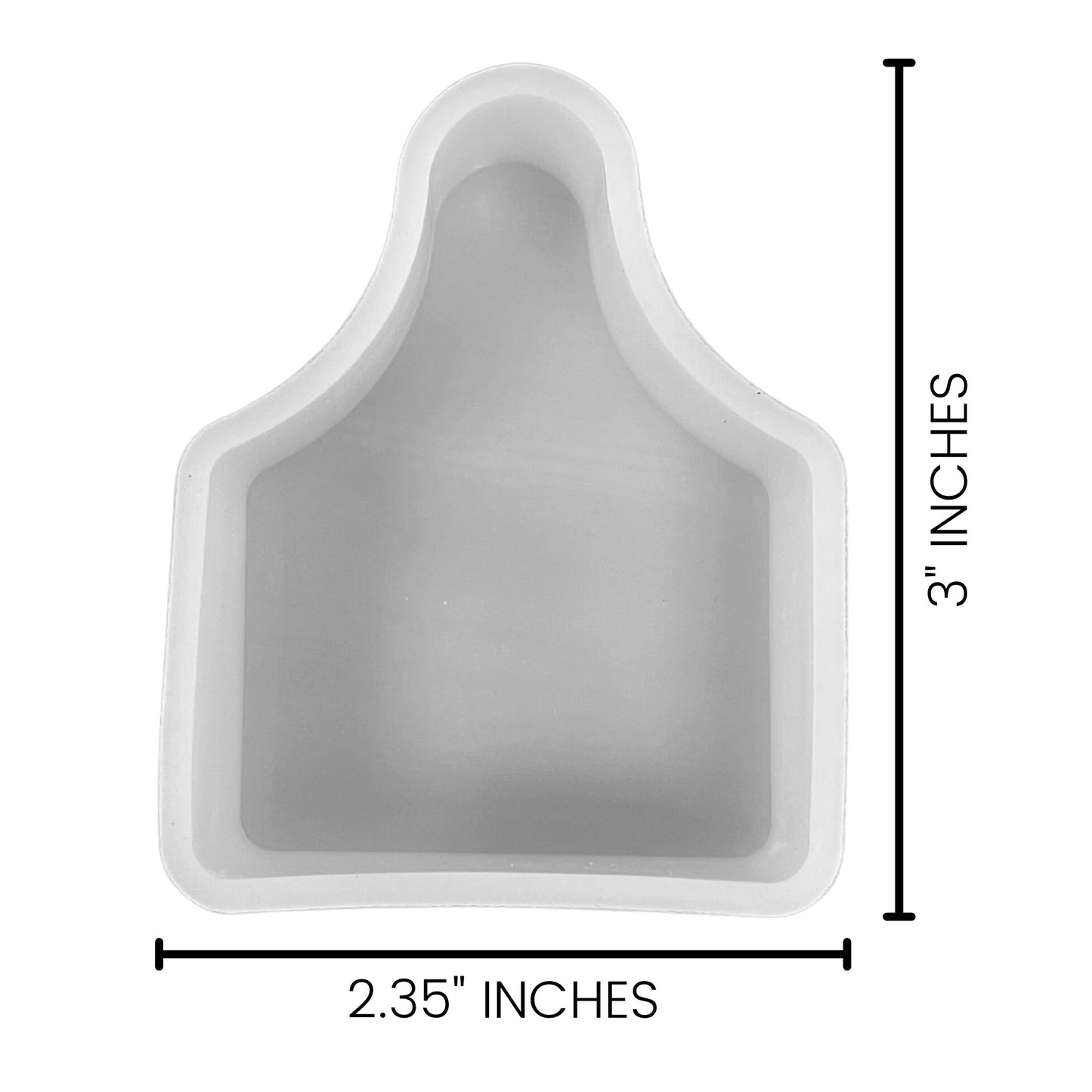 Cow Ear Tag Silicone Mold Vent Clip Size