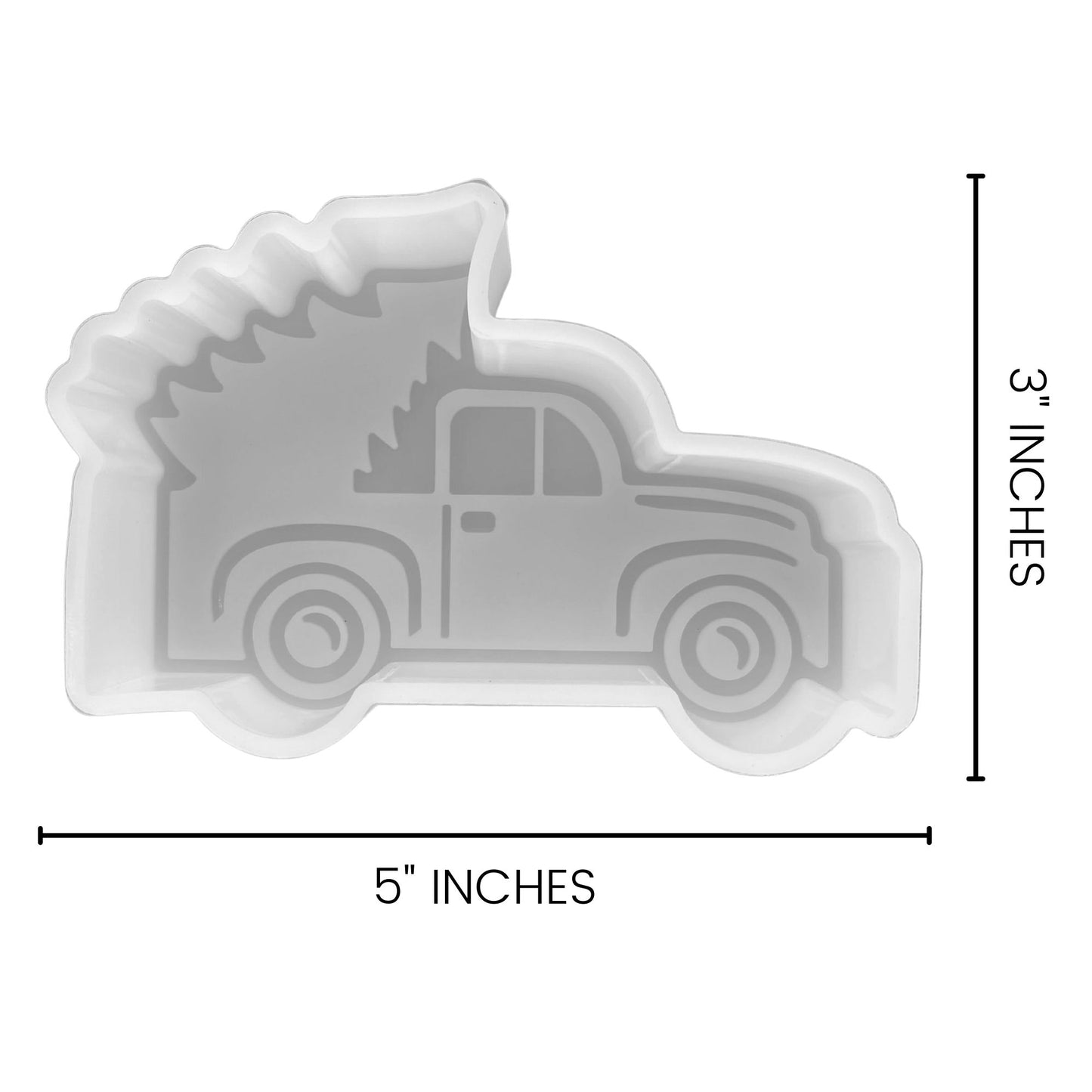 Christmas Truck with Tree Silicone Mold