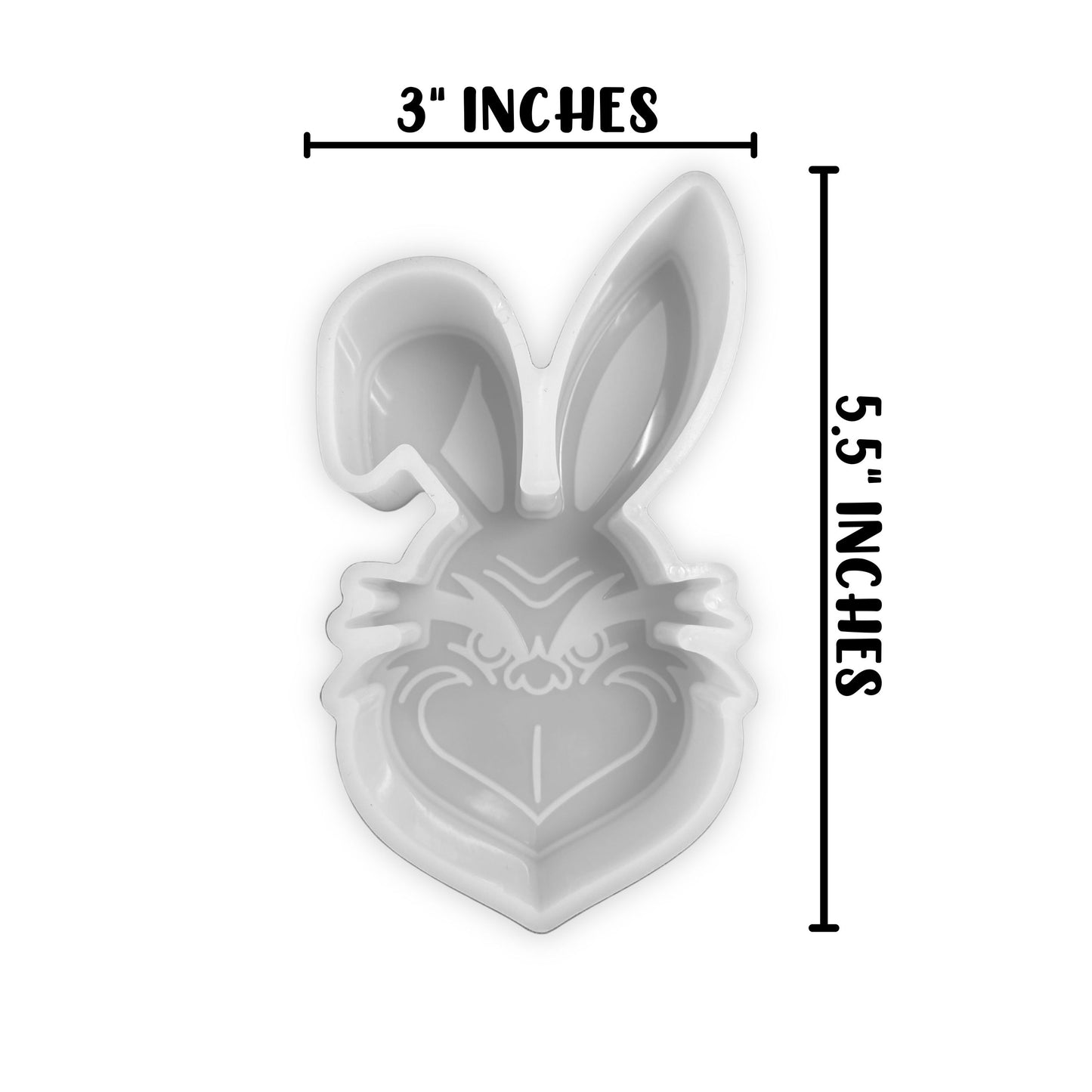 Easter Grouch with Bunny Ears Silicone Mold
