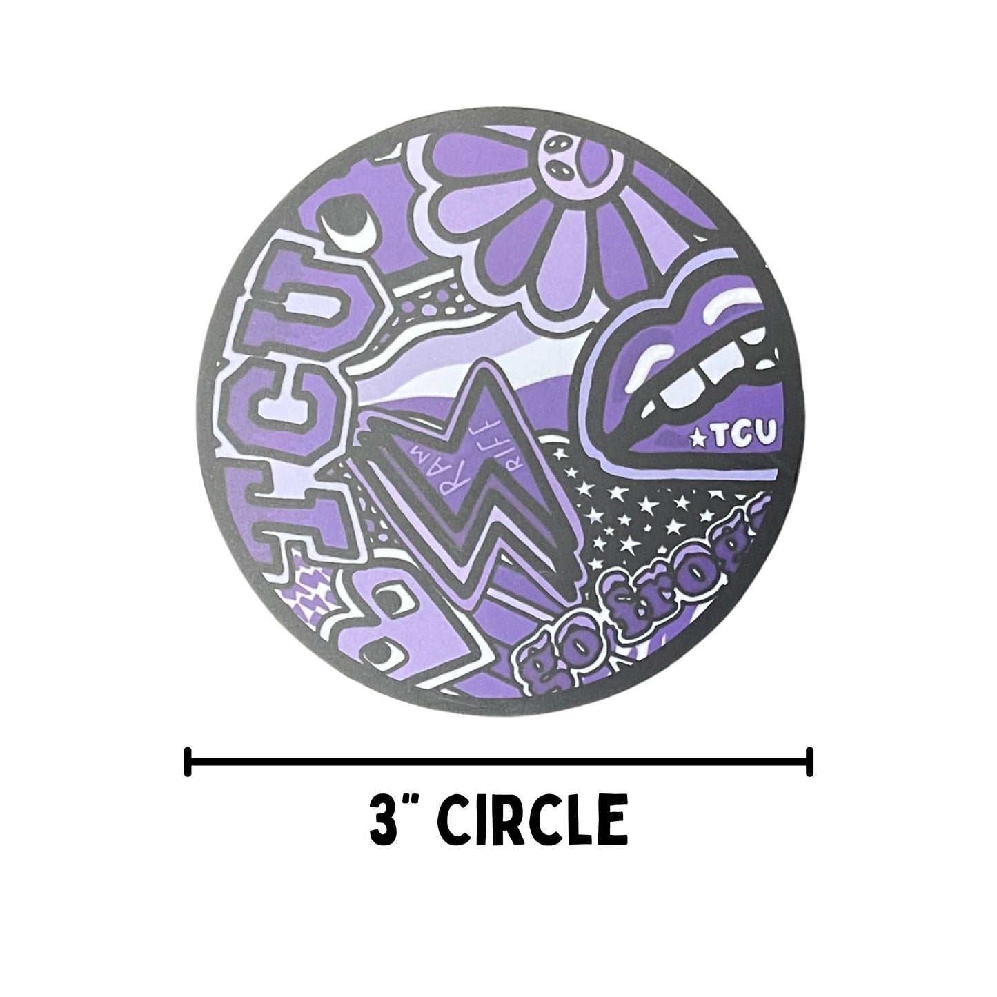 Big College Football Teams Cardstock Freshie Rounds 24 pk