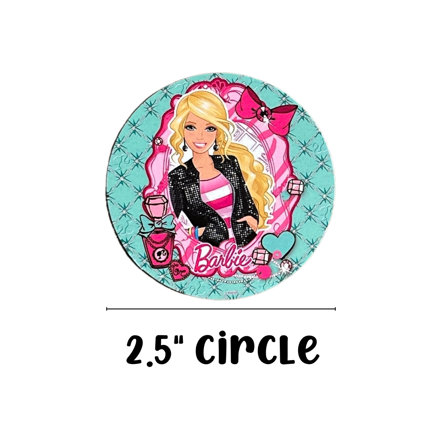 Pink Fashion Doll Freshie Cardstock Cutout Rounds | 20 pk