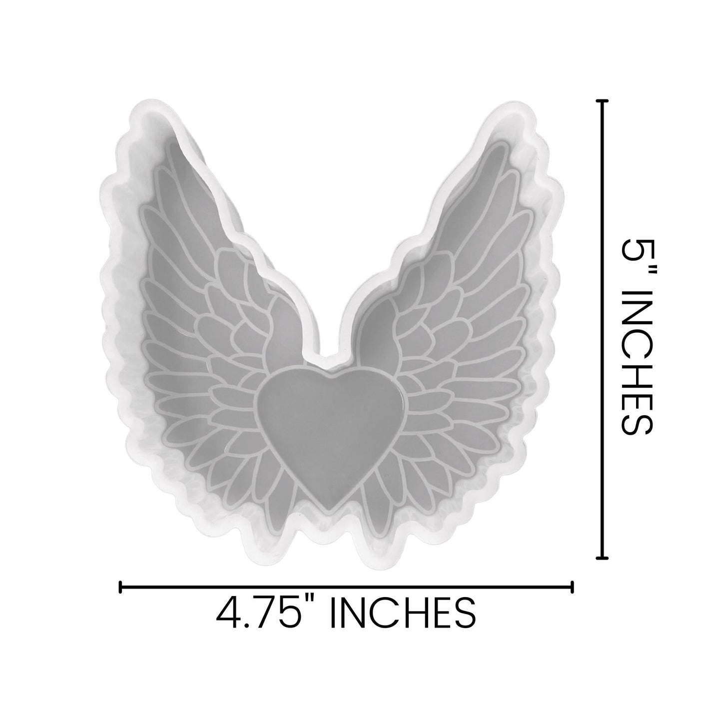 Heart with Angel Wings Silicone Mold