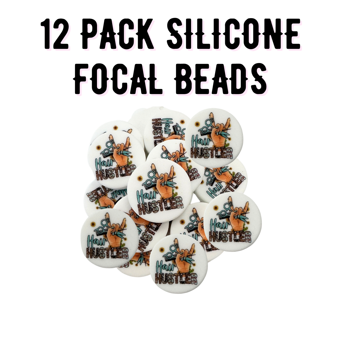 Hair Hustler Silicone Focal Bead | 12 Pack