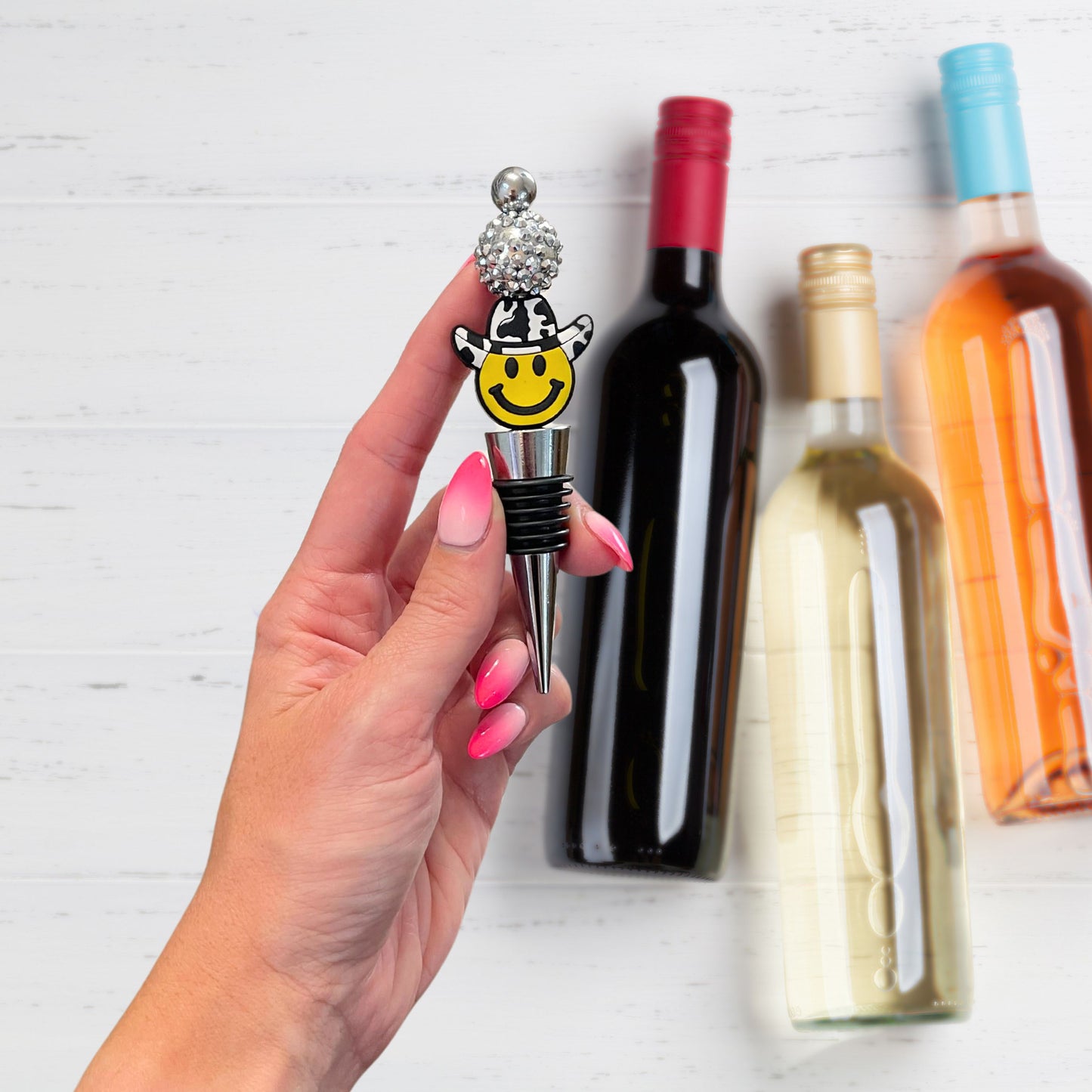 Beaded Wine Stopper Silver Stainless Steel 20pk