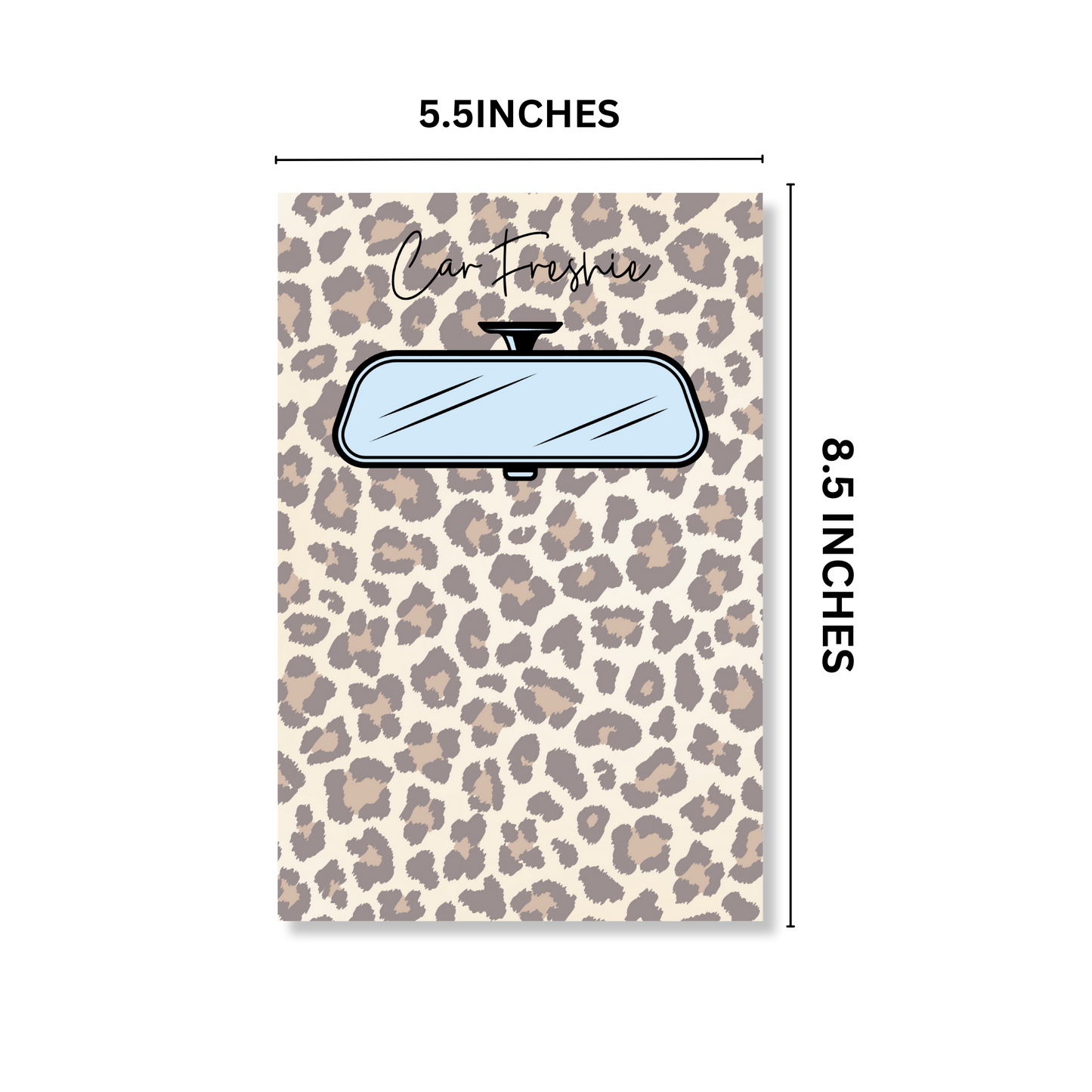 Leopard Background with Rear view Mirror Car Freshie Cardstock Bag Insert | 30 pk