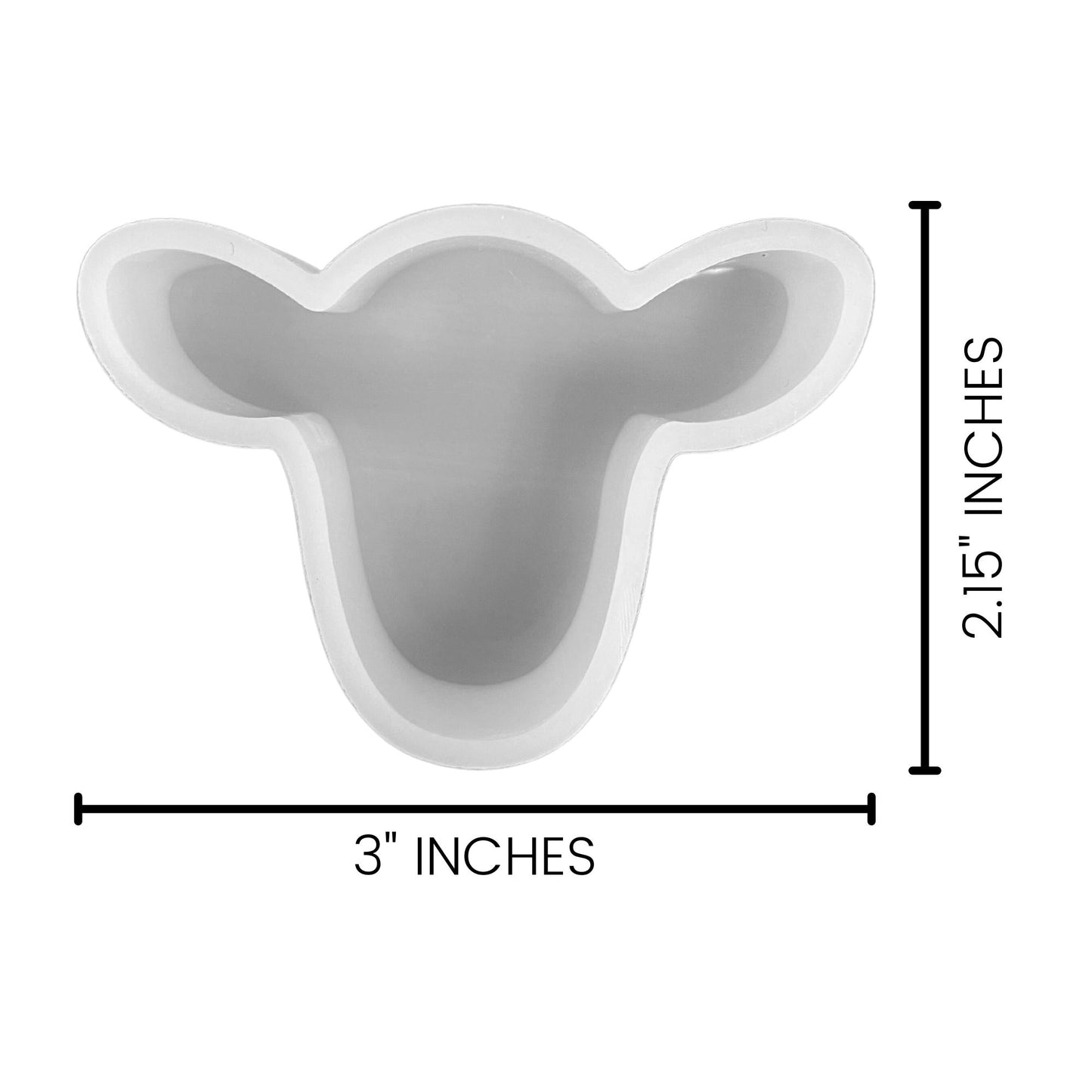 Cow Head Silicone Mold- Vent Clip Size
