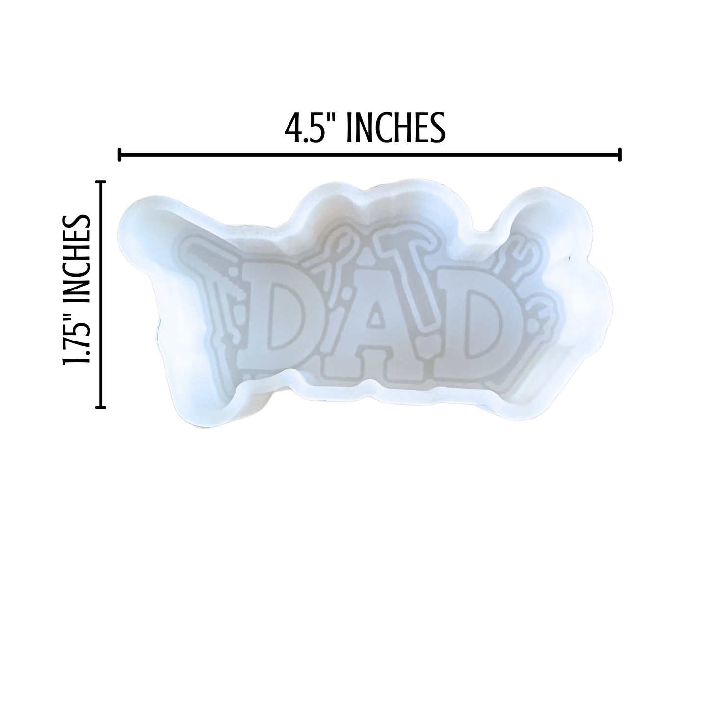 Dad with Tools Silicone Mold 1.75 x 4.5 x 0.8”