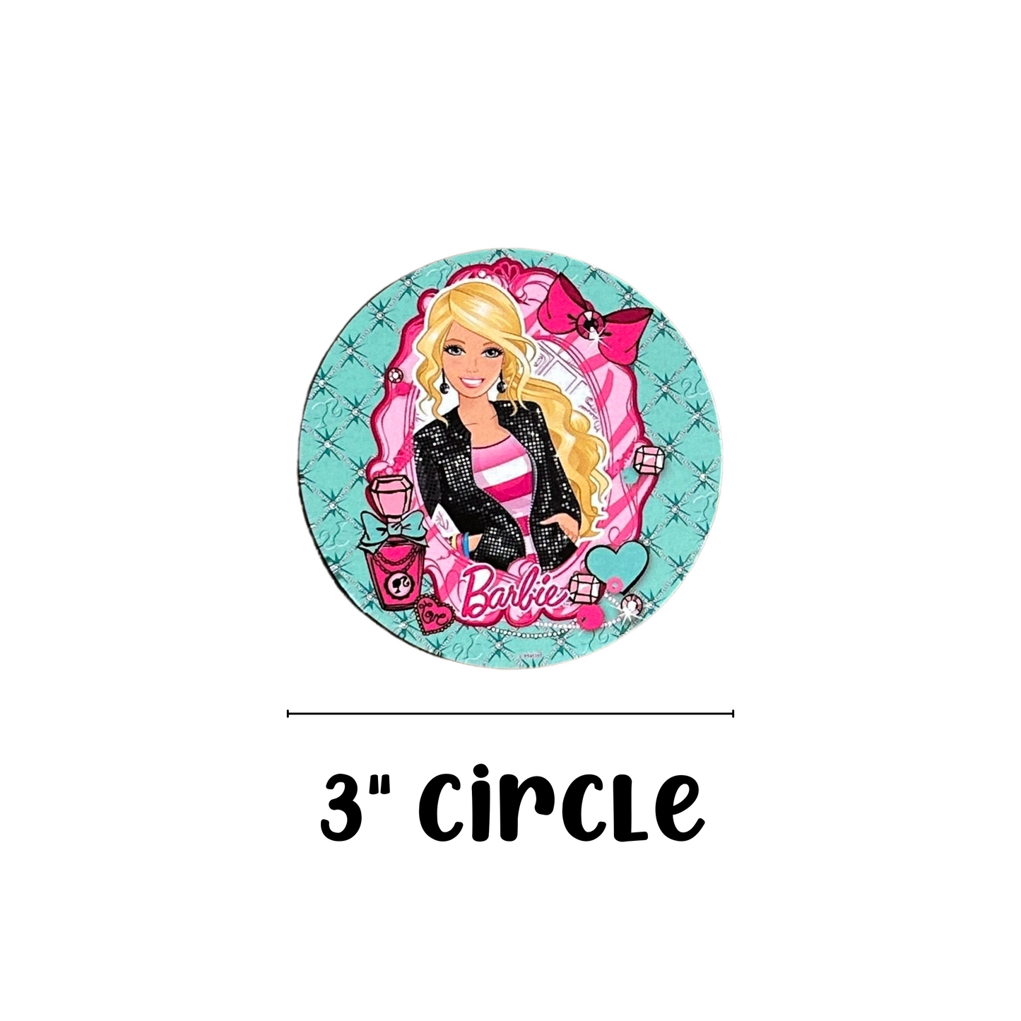 Pink Fashion Doll Freshie Cardstock Cutout Rounds | 20 pk